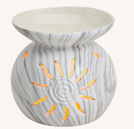 Marmorierte Duftlampe Sonnenmotiv